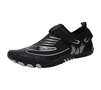 LOIJMK Sommer Wasserschuhe Männer und Frauen Schnell trocknende Schuhe Wandern Schwimm- und Tauchschuhe Tracing Schuhe Leicht atmungsaktiv einfarbig lässig Sohlen Für Schuhe Herren (Black, 44)