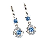 LOIJMK - Studded temperament with four leaves, creative selling earrings, hot long earrings, yellow stud earrings, one size, Alloy Steel, No Gemstone