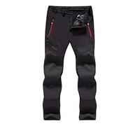 LOIJMK Wasserdicht Wanderhose Herren Lang Softshellhose MäNner Winter Warme Thermohose Fleece Dickes Outdoorhose FüR MäNner Winddichte Wasserdicht Sweathose Mit ReißVerschluss Und Taschen