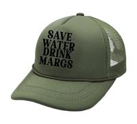 LOIJMK Water Drink Margs Trucker Hat Trendy Style Funny Cute Graphic Country Tequila Beer Hat Women Men Cap Women Hat, jn, M