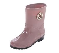 LOIJMK Wellington Boots Women's Half Height Rain Boots Rain Shoes Waterproof Ankle Boots Garden Boots Outdoor Garden Shoes Short Wellington Boots Work Boots Slip On Boots Size 37-41, a, 5 UK