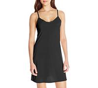 LOIJMK Women's Full Slip Basic Not Adjustable Spaghetti Strap Lingerie Under Dress Nightwear Lingerie with Boy Shorts (Black, XXL)