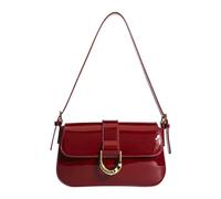 LOIJMK Women's Shoulder Bag, Handbag, Clutch, Classic Retro Shoulder Bag, Men's Business, Wine Red, One Size