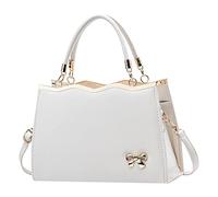 LOIJMK Women's Trendy Bow Fashion Sports Messenger Shoulder Handbag Chain For Bags, White, One Size