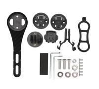 Loinutdbv Out Front Bike Mount Carbon Fiber Handlebar Computer Bracket, Lightweight Cycling Computer Holder with 3 Base Options, Extended View for Mountain Bikes