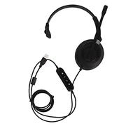 Loinutdbv Professional Monaural Telephone Headset with HD Noise Reduction Microphone, USB Plug and Play Communication Headset for Customer Service, Office Call Center Use