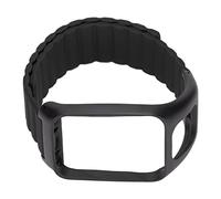 Loinutdbv Silicone Magnetic Watch Band, Replacement Strap for TomTom Runner 2/3 Series, Adjustable Wristband with Strong Magnetic Closure, Breathable Comfortable Watch Strap for Sports Runni (Black)