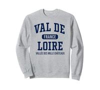 Loire Valley France Valley of A Thousand Castles Navy Print Sweatshirt