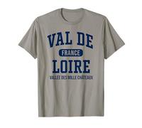 Loire Valley France Valley of A Thousand Castles Navy Print T-Shirt