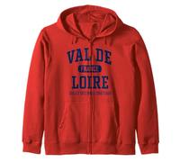 Loire Valley France Valley of A Thousand Castles Navy Print Zip Hoodie