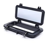 LOIRIIC Square Porthole Boat Window,Boat Porthole Yacht Opening Window Port Hole Portlight Hatch Marine Replacement Boat Hatch Window for Marine/Yachts/Motorhomes/Industrial Vehicles Black