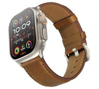 LOIRNBR Compatible with Apple Watch Ultra 2/Ultra Band 49mm 45mm 44mm 42mm 41mm 40mm 38mm, Genuine Leather Band Replacement Strap for iWatch Band Series Ultra 2/1 9 8 7 6 SE 5 4 3 2 1 Men Women