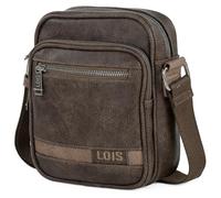 Lois - Man Bag - Men's Shoulder Bags - Man Bags for Men Crossbody Bag in Waterproof Material - Man Bags for Men Shoulder for Men with Adjustable Strap - Small Bag for Men. Mens Bags Shoulder, Brown