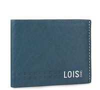 Lois - RFID Wallet Men Genuine Leather Wallet with Coin Pocket Stylish Designer Card Wallet Durable Gents Wallet UK RFID Blocking Wallets for Men, Blue-Grey