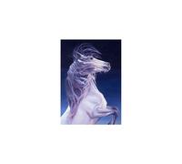 Lois Rose Fine Art & Photography Going Up -- Rearing Horse Oil Painting 7"x5" Art Greetings Card - Pack of 3