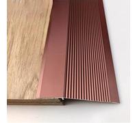 LoiYtrd Aluminium Floor Threshold Transition Strip, for Bridges The Gap Between Similar Height Laminate Floors, Tiles,3.9In Wide Non-Slip Floor Edging Trim(C,1.4m)