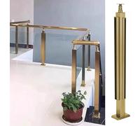 LoiYtrd Aluminium guardrails Balustrade Railing Glass Balustrade Columns Glass Panels Square Balustrade Columns, Balustrade Handrail System Stair handrails(Mid Post,85cm)