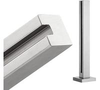 LoiYtrd Aluminium guardrails Railing Glass Panel Clamp, Deck Railing Bracket Clamp, Vertical Glass Railing Column By The Pool Edge Stair handrails(Corner Post,105cm/41.3inch)