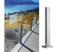LoiYtrd Aluminium guardrails Railing Glass Panel Clamp, Deck Railing Bracket Clamp, Vertical Glass Railing Column By The Pool Edge Stair handrails(Corner Post,105cm/41.3inch)