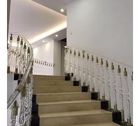 LoiYtrd Aluminium guardrails Transparent Acrylic Railings For Railings, Transparent Guardrail Deck Pillars With Metal Brackets And Bases Stair handrails(Silver)