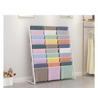 LoiYtrd Freestanding Scarf Display Rack, Retail Clothing Display Rack, Floor To Ceiling Bed Sheet Belt Set Pants Hanging Rack Metal Vertical Display Stand(White,150X40X145CM)