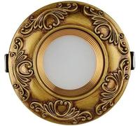 LoiYtrd Indoor Downlight Sturdy Vintage 3W/5W Led Beautiful Pattern Printing Recessed Downlights Retro Industrial Metal Aluminum Ceiling Panel Recessed ceiling light(Bronze,5W-warm light)