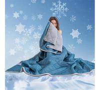 LoiYtrd Lightweight Sofa Blanket - Cooling Fibre, Soft(Blue,100x150cm)