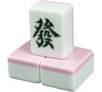 LoiYtrd Mahjong Chinese Mahjong Game Set with 144 Tiles Dice & Ornate Storage Bag for Chinese Style Game Play mahjong tiles(40#)