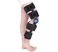 LoJax Adjustable Hinged ROM Knee Brace, Post OP Patella Injury Immobilizer Brace Medical Orthopedic Guard Protector - Leg Stabilizer Knee Orthosis Splint,Black-M