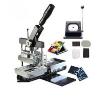 LoJax Fridge Magnet Badge Maker Machine, 80x53mm/90x65mm Rectangle Photo Magnet Button Badge Making Kit with Paper Cutter + 100pcs Components for Crafts and DIY Projects