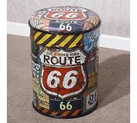 LoJax Vintage Oil Drum Stool Industrial Style Bar Stool Iron Bucket Storage Metal Stool Household Nostalgic Decorative Tin Bucket Stool