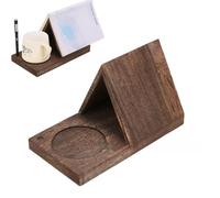 LOJAX Wooden personalized solid oak triangular bookshelf bookshelf, triangular bookmark holder, reader bookshelf with cup holder, (1 piece)