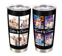 LOJISER Personalised Travel Mug with Photo Text, Personalised Coffee Travel Cup with Straw and Lid, Customised Gift for Women Men Dad Mum Couples Family Friends Brothers, and Sisters