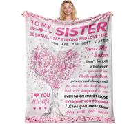 LOJISER Sister Blanket Gift, Birthday Present for Sister, Soft Throw for Women, Big Sisters Keepsake, Christmas Blanket 150×130cm