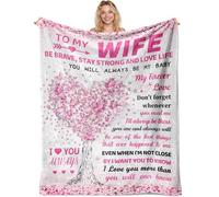 LOJISER Wife Gifts Blanket, Wedding Anniversary Present, Birthday Gift from Husband, Christmas Keepsake, Valentine’s Gift for Her 150×130cm