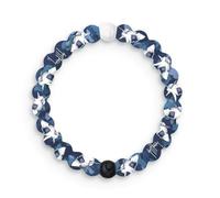 Lokai Hawaiian Silicone Beaded Bracelets for Women & Men, The Surf Collection - Ohana Beach Jewelry Fashion Bead Bracelet with Black & White Beads - Ring Bangle Slide-On Style for Comfortable Fit, 7.5