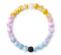 Lokai Hawaiian Silicone Beaded Bracelets for Women & Men, The Surf Collection - Ohana Beach Jewelry Fashion Bead Bracelet with Black & White Beads - Ring Bangle Slide-On Style for Comfortable Fit, 7.5