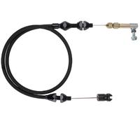 Lokar XTC-1000RJ48 Midnight Series Hi-Tech Throttle Cable Kit; 48 in.; Ramjet 502; Black Stainless Steel Housing; Black Fittings