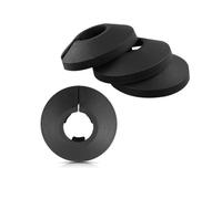 Lokatall 4pcs Plastic Radiator Pipe Covers, Black Radiator Collars Pipe Decoration Cover for 15mm Diameter Pipe, for Gas Pipes Wall Pipe Tube Decoration