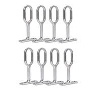 Lokatall Closet Rod Support, 8Pcs Clothes Pole Rack Solid Zinc Alloy Adjustable Oval Wardrobe Rail Rod Top Bracket Ceiling Curtain Pole Brackets for Clothe Rail Cabinet Wardrobe Curtain