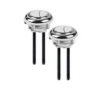 Lokatall Dual Push Flushing Toilet Button, 2 Pack Replacement Toilet Flush Button, Toilet Tank Button with Threaded Diameter 48mm/1.89 inch (Round)