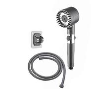 Lokatall High Pressure Shower Head, 3 Spray Modes with Massage Brush & 1.5M Stainless Steel Hose & Switch & Wall Bracket, Water Saving Hand Shower Head