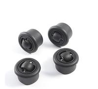 Lokatall Office Chair Castors, 4 Pack Glide Castors for Office Chair Wheel Replacement Silent Caster for Furniture Plastic Swivel Castor Wheels Universal Rolling Chair Wheels, 50mm Diameter (Black)