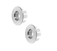 Lokatall Sink Overflow Ring Kitchen Bathroom Sink Hole, 2 pcs Round Overflow Cover Basin Trim Overflow Drain Cap Cover Insert in Hole Spares Sink Overflow Cap Replacement, 30mm (Silver)