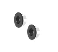 Lokatall Sink Overflow Ring Kitchen Bathroom Sink Hole, 2 pcs Round Overflow Cover Basin Trim Overflow Drain Cap Cover Insert in Hole Spares Sink Overflow Cap Replacement, 30mm (Black)
