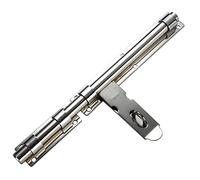 Lokatall Sliding Door Lock, 12 Inch Latch Door Lock Slide Lock with Padlock Clasp Lockable Sliding Door Bolt Solid Stainless Steel Sliding Tower Bolt Latch Lock for Security Wooden Gates Garden Shed