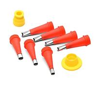 Lokatall Universal Integrated Rubber Nozzle Tool Kit, Stainless Steel Caulking Nozzle, Reusable Easy Caulking Rubber Nozzle Tool Kit with Base - Durable Caulking Nozzle Applicator (9)