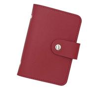 LOKAXXZU Business Card Case Leather Multifunction Bank Holder Credit Passport Clutch Organizer Wallet Wallet(Red)