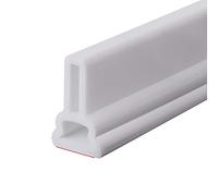 LOKAXXZU Collapsible Shower Water Dam,Shower Threshold Barrier and Retention System,Self-Adhesive Water Guard Seal Strip,Silicone Water Blocker Stopper,Bathroom Floor Dry and Wet Separation,2m