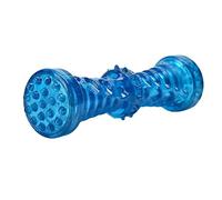 LOKAXXZU Durable Interactive Toy Dog Chew Non-Toxic Tooth Cleaning Puppy Pet Toys Sound Squeaker Rubber Molar Stick Dog Play Game,Blue,Large